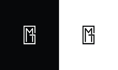 alphabet letters monogram icon logo GM or MG