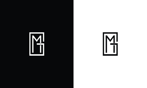 alphabet letters monogram icon logo GM or MG
