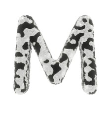 Cow Themed Font  Letter M