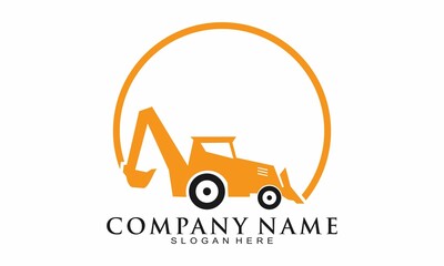 Heavy equipment illustration vector logo