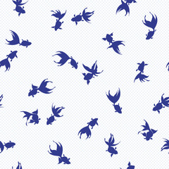 Japanese style and elegant goldfish pattern,