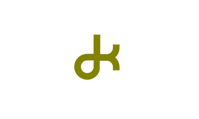 Alphabet letters Initials Monogram logo DK, KD, D and K
