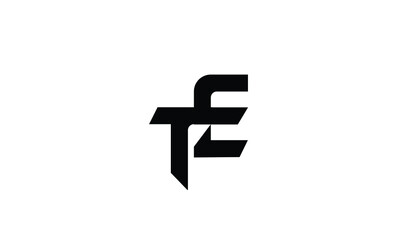 Alphabet letters Initials Monogram logo TE, ET, T and E