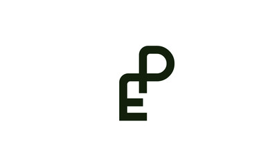 Alphabet letters Initials Monogram logo EP, PE, P and E