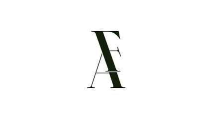 Alphabet letters Initials Monogram logo AF, FA, F and A