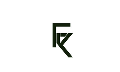 Alphabet letters Initials Monogram logo FK, KF, F and K