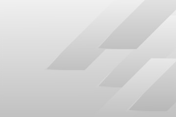 Abstract white and grey gradient geometric shape futuristic technology background. Modern minimal vector illustration for wallpaper, banner, presentation, business, corporate, card, backdrop, flyer