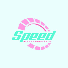 Speed Logo Design Concept Vector. Speedometer Logo Template