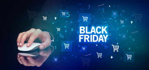 male hand holding wireless peripheral