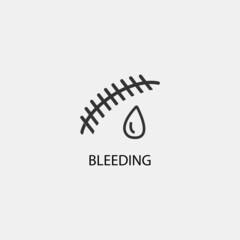  Bleeding vector icon illustration sign