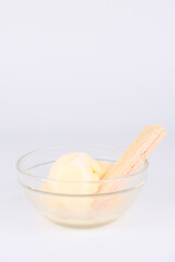 バニラアイスとウエハース
