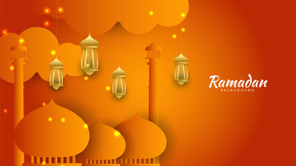 Islamic Background Design for Ramadan Kareem Vector Template Illustration