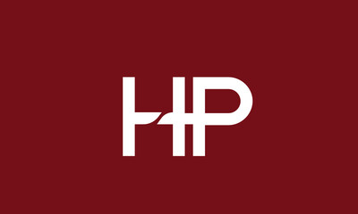 Alphabet letters Initials Monogram logo HP, PH, H and P