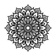 Hand drawn mandala. decoration in ethnic oriental  doodle ornament.