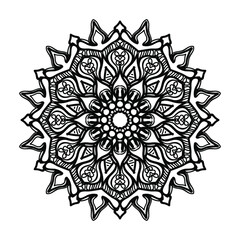 Hand drawn mandala. decoration in ethnic oriental  doodle ornament.