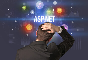 Rear view of a businessman