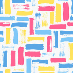 Seamless abstract pattern art. Texture with Hand Painted Crossing Brush Strokes for Print. Modern graphics.