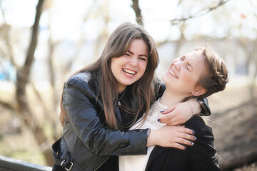 Cute girl in an autumn park