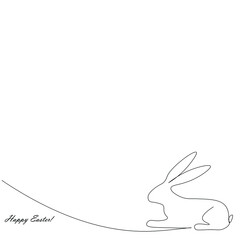 Easter background with bunny vector illustration