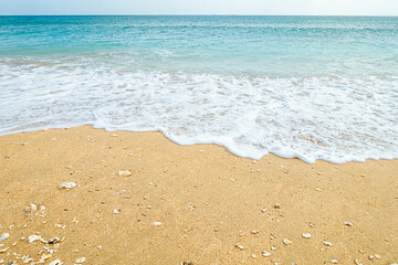 Low angle shot of beach waves