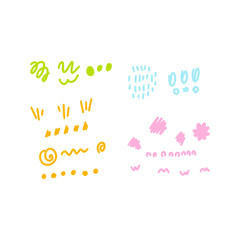 Cute scribble abstract spring pattern from doodle elements. Vector illustration