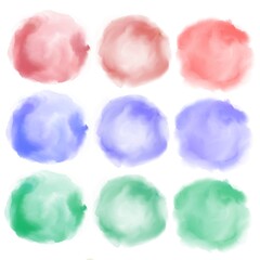 abstract background watercolors painting round shape