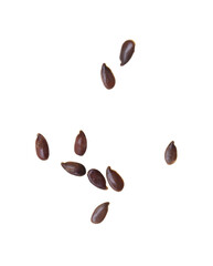 Sesame seeds isolated on white background.