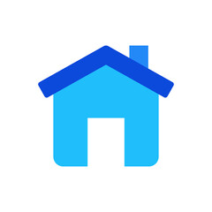 Obraz premium House icon vector graphic illustration in blue