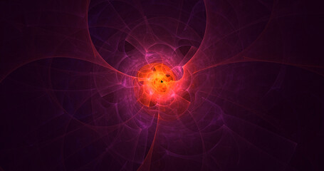 3D rendering abstract multicolor technology fractal light background