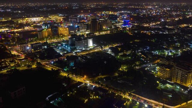 Timelapse of city at night