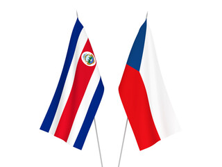 Republic of Costa Rica and Czech Republic flags