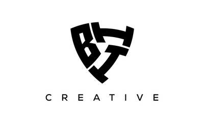 Shield letters BII creative logo - obrazy, fototapety, plakaty
