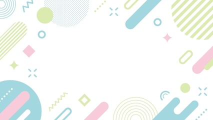 やわらかな幾何学模様背景 バックグラウンド