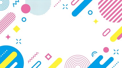 かわいい幾何学模様背景 バックグラウンド