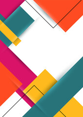 Modern bauhaus memphis colorful abstract design background