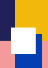 Vintage bauhaus memphis geometric colorful abstract design background