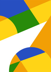 Obraz premium Vintage bauhaus memphis geometric colorful abstract design background