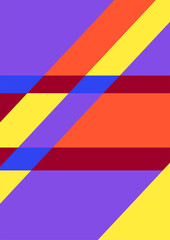 Vintage bauhaus memphis geometric colorful abstract design background