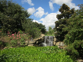 庭の小さな滝