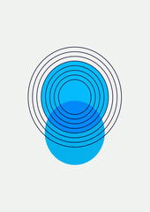 Vintage bauhaus memphis geometric colorful abstract design background