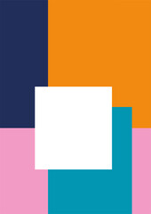 Vintage bauhaus memphis geometric colorful abstract design background