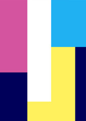 Vintage bauhaus memphis geometric colorful abstract design background