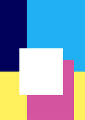 Vintage bauhaus memphis geometric colorful abstract design background