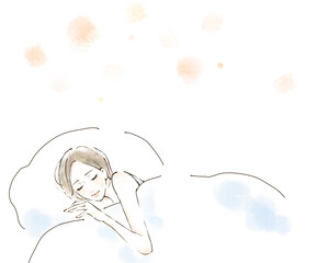 朝の日光を浴びる女性　起床時のセロトニン分泌を促進