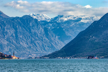 Beautiful fiord of the Bay of Kotor, Montenegro 