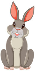 Cute bunny sitting alone