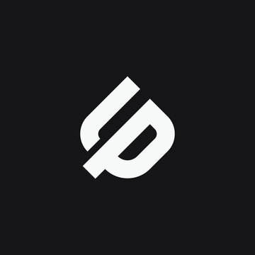 LP monogram design logo template.