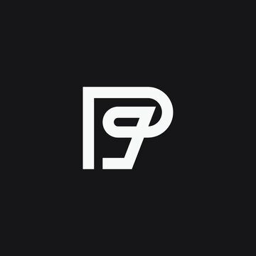 P9 or PG monogram design logo template.
