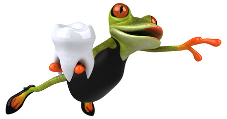 Obraz premium Fun frog - 3D Illustration
