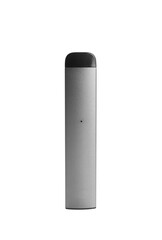 Grey disposable electronic cigarette isolated on white